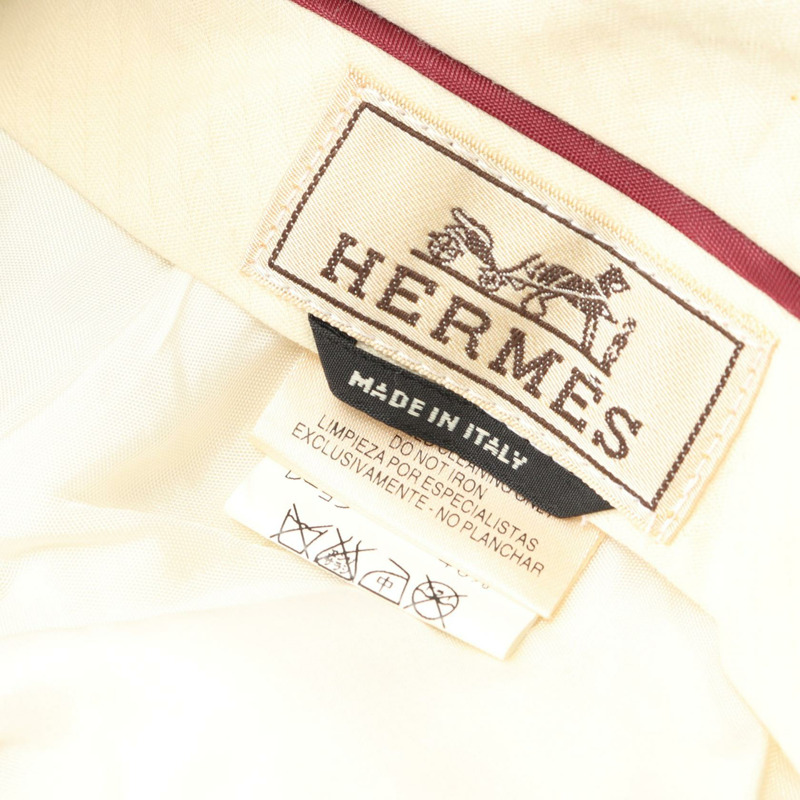 HERMES 褲子 - 織物/亞麻 - 卡其色 54 碼 二手男式-4