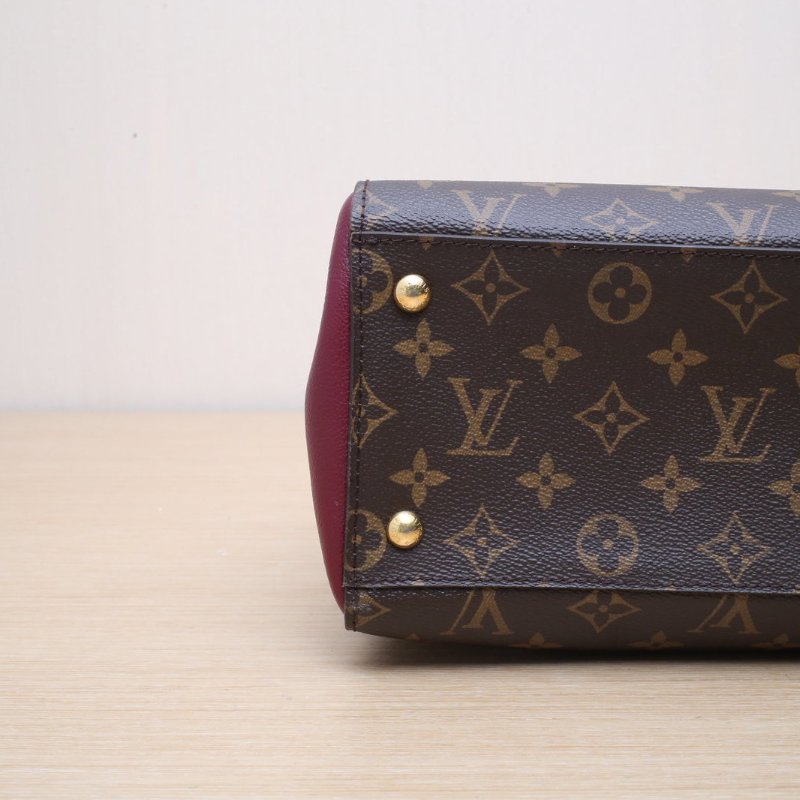LOUIS VUITTON Florine手提單肩包拼色牛皮/PVC金扣2016肩背包-2