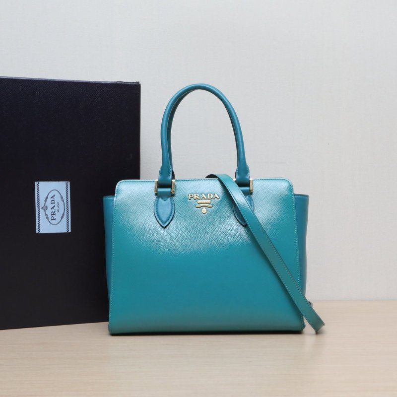 PRADA 拼色牛皮手提包肩背包-0