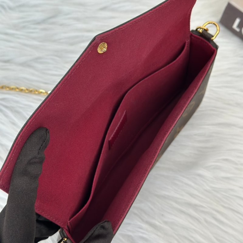 LOUIS VUITTON 經典三合一WOC鍊包 - 玫紅-2