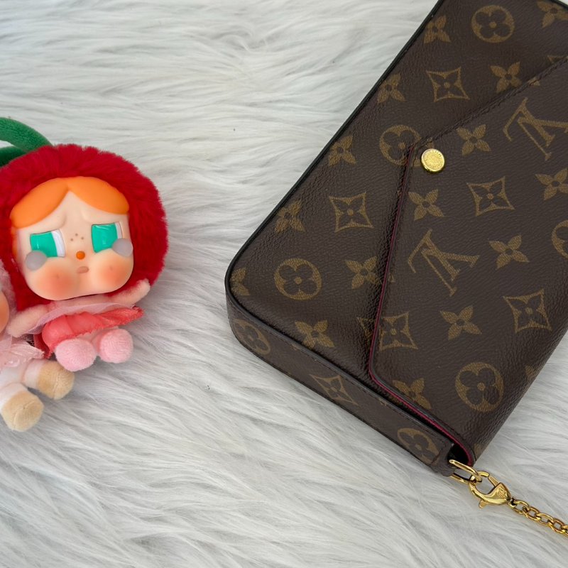 LOUIS VUITTON 經典三合一WOC鍊包 - 玫紅-5