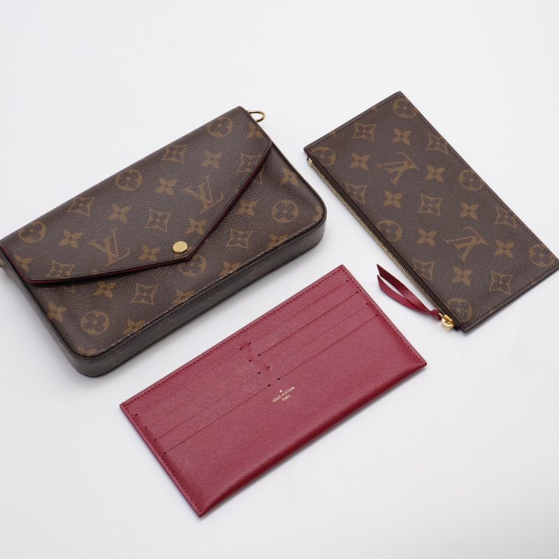 LOUIS VUITTON 經典三合一WOC鍊包 - 玫紅-8