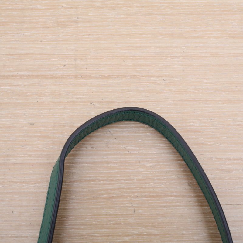GUCCI InterlockWoc19綠色牛皮淺金扣肩背包-4