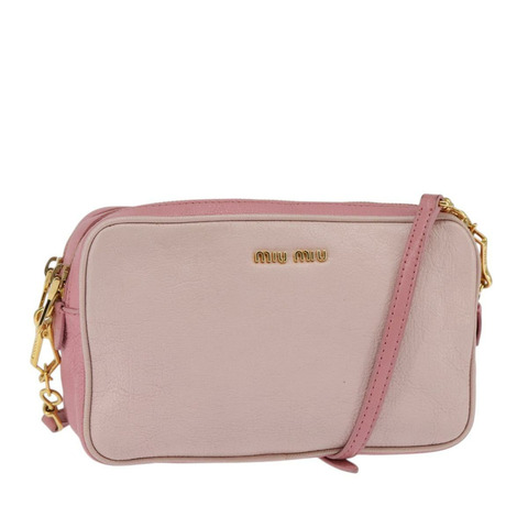 Miu Miu Madras 單肩包 皮革 粉紅金 正品 gh914