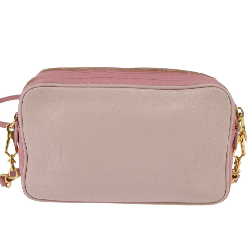 【日本直送】Miu Miu Madras 單肩包 皮革 粉紅金 正品 gh914-1