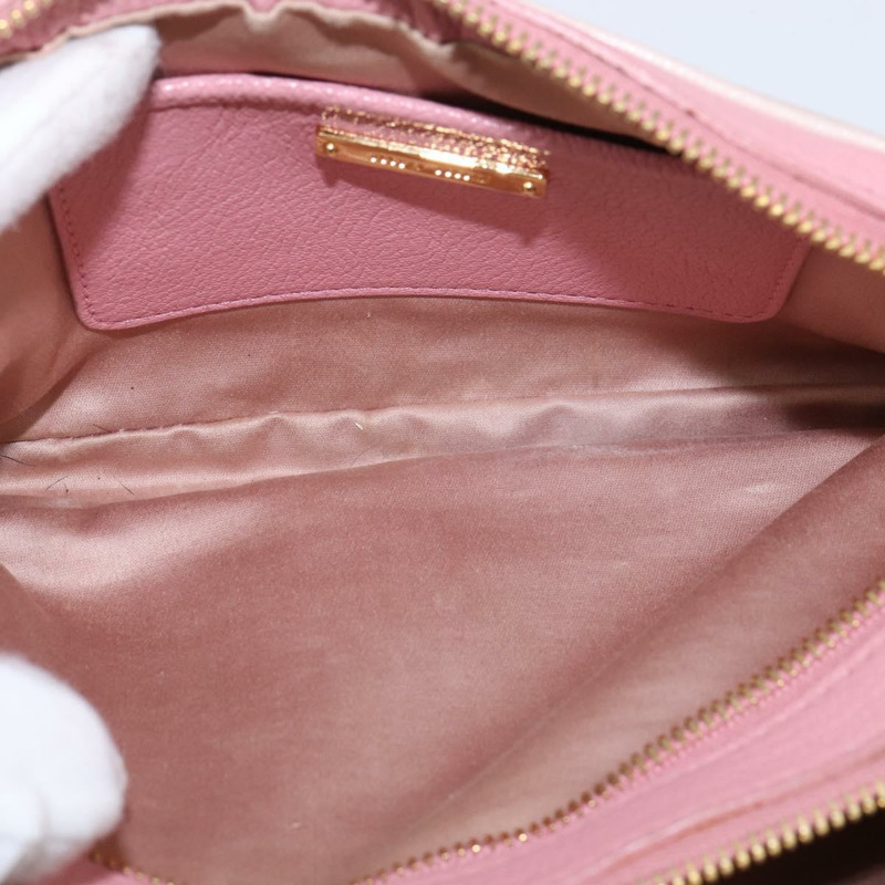 【日本直送】Miu Miu Madras 單肩包 皮革 粉紅金 正品 gh914-9