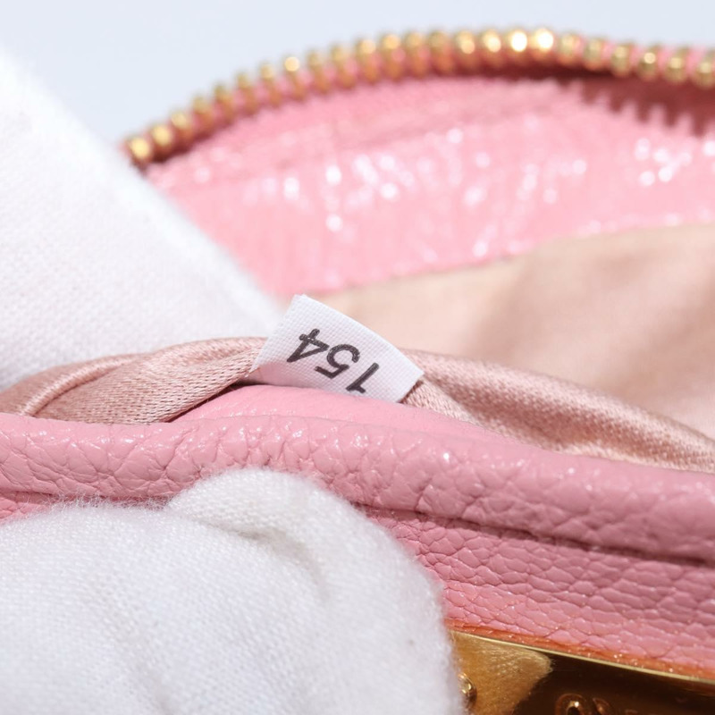 【日本直送】Miu Miu Madras 單肩包 皮革 粉紅金 正品 gh914-11