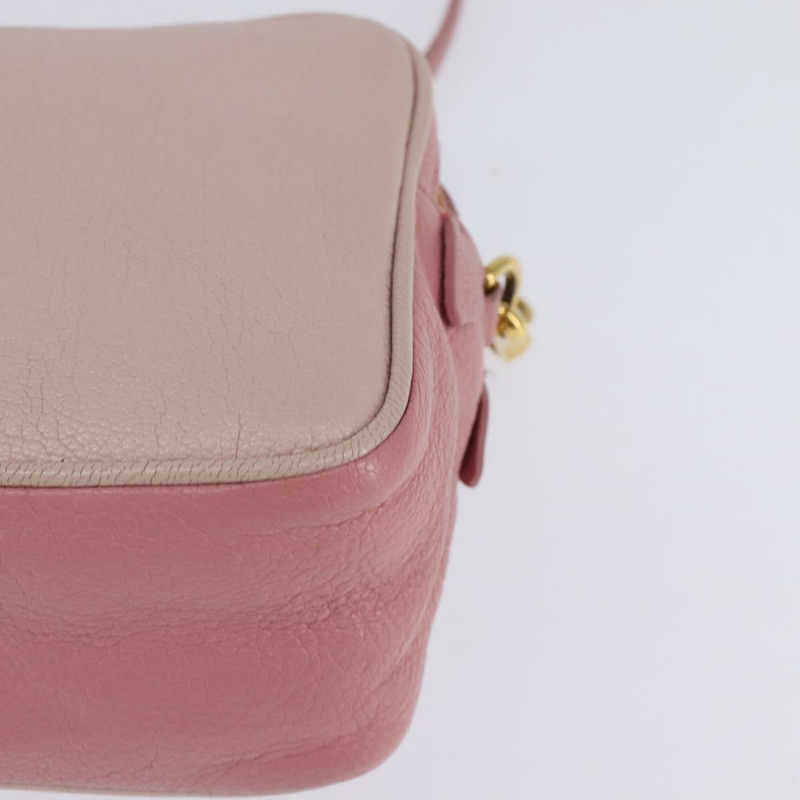 【日本直送】Miu Miu Madras 單肩包 皮革 粉紅金 正品 gh914-14