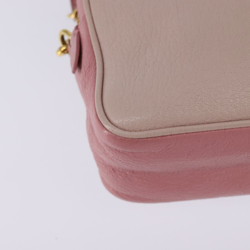 【日本直送】Miu Miu Madras 單肩包 皮革 粉紅金 正品 gh914-15