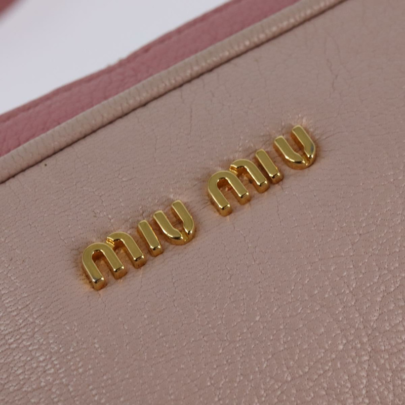 【日本直送】Miu Miu Madras 單肩包 皮革 粉紅金 正品 gh914-16