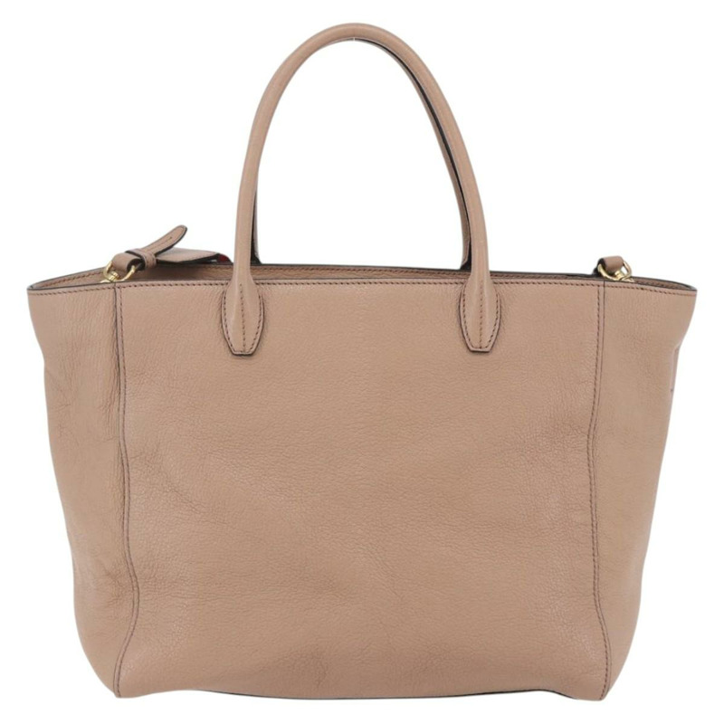 【日本直送】Miu Miu 手提包 皮革 2 向 米色 金色 正品 gh800-1