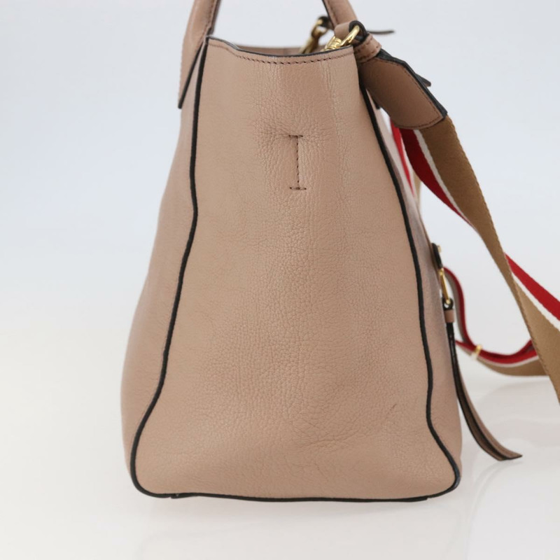 【日本直送】Miu Miu 手提包 皮革 2 向 米色 金色 正品 gh800-2