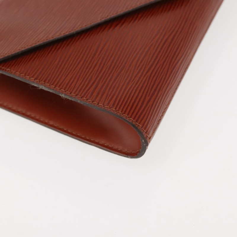【日本直送】路易威登 Epi 裝飾藝術風格手拿包 棕色 M52633 LV 正品 145444-6