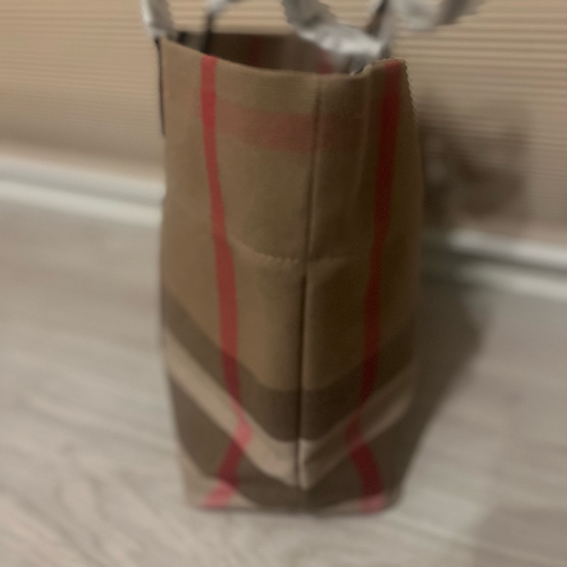 BURBERRY 格紋托特肩背包-1
