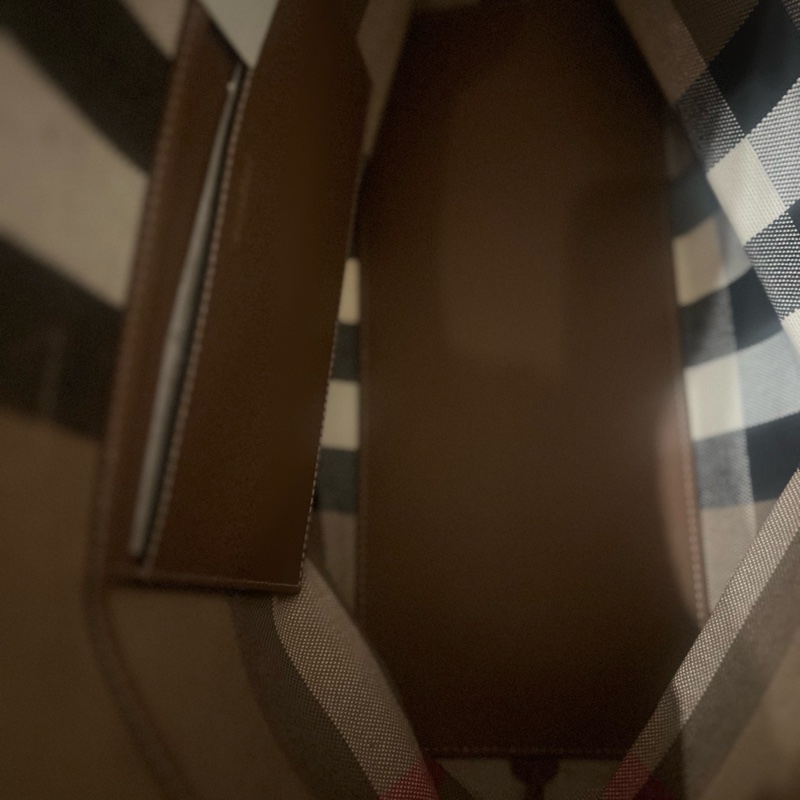 BURBERRY 格紋托特肩背包-4
