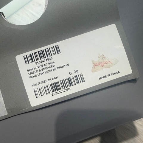 balenciaga triple s diy metal white red