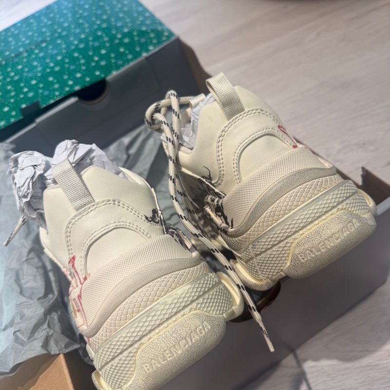 balenciaga triple s diy metal white red-6
