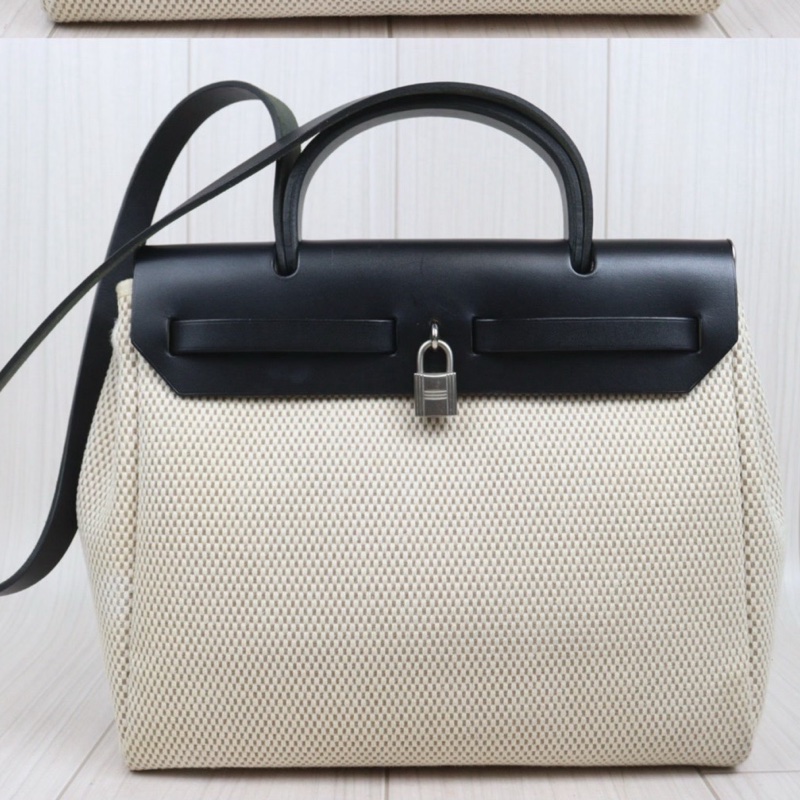 Hermes Herbag 31 黑白肩背包(黑白兩款替換袋)-3