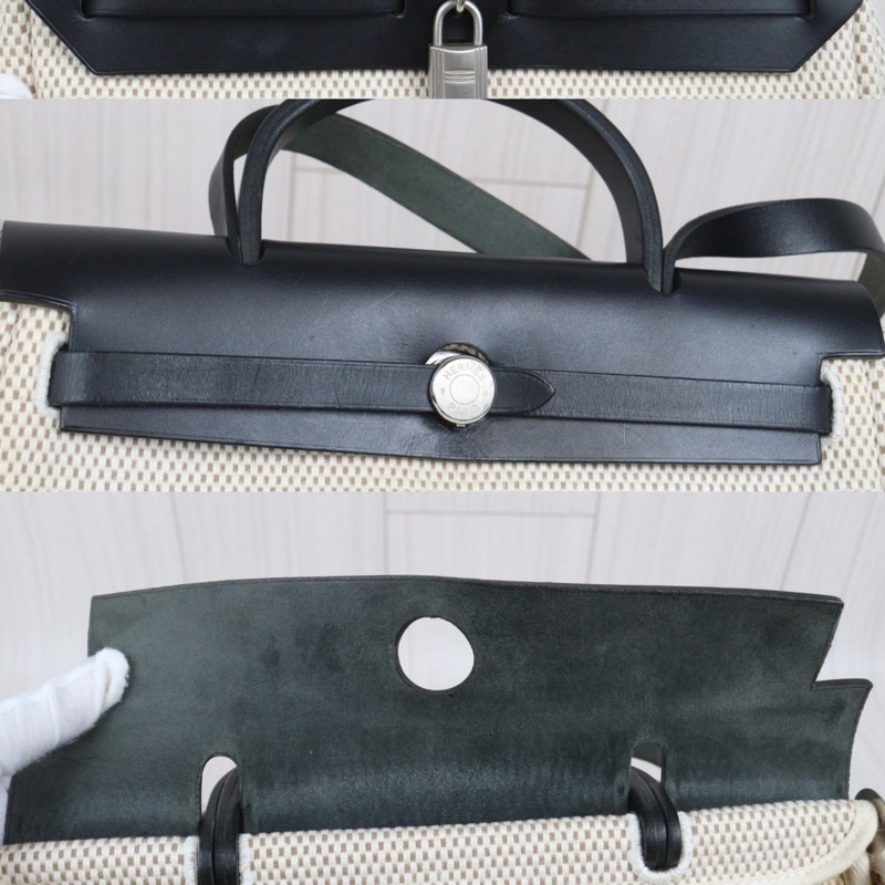 Hermes Herbag 31 黑白肩背包(黑白兩款替換袋)-10