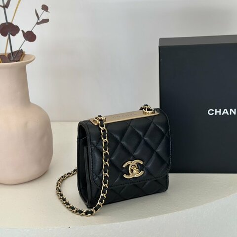 CHANEL Mini trendy cc - 黑金31開