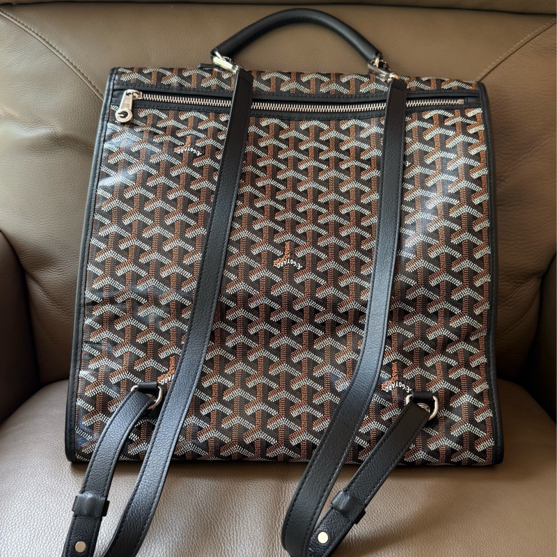GOYARD 高德雅 Saint Leger 帆布經典翻蓋後背包-4