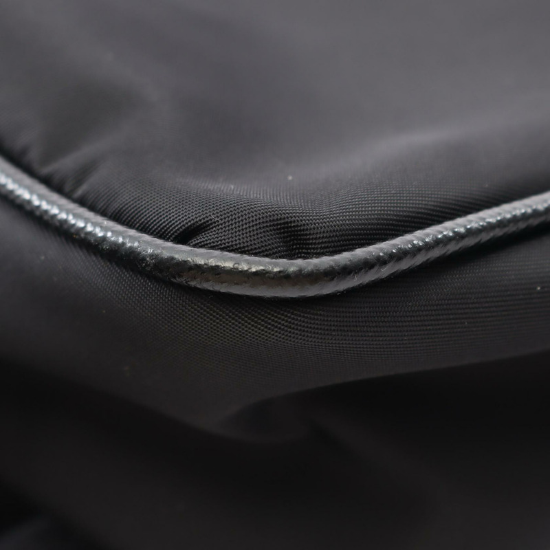 PRADA TESSUT 再生尼龍斜背包 2VH113 Saffiano 皮革 黑色 二手-4