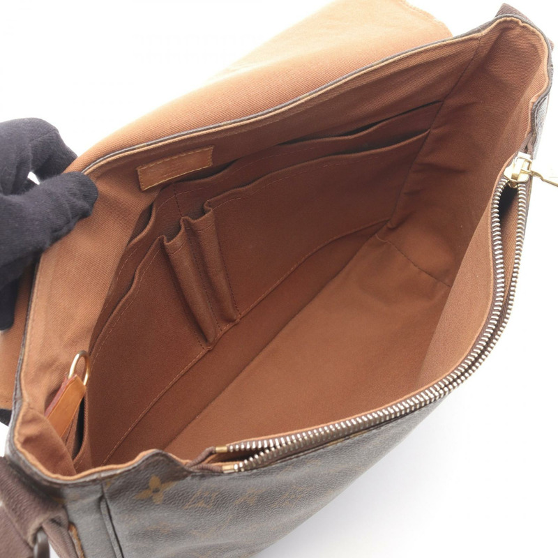 LOUIS VUITTON Messenger Bobble MM Monogram 單肩包 M97038 PVC 塗層帆布 棕色 二手 女士-2