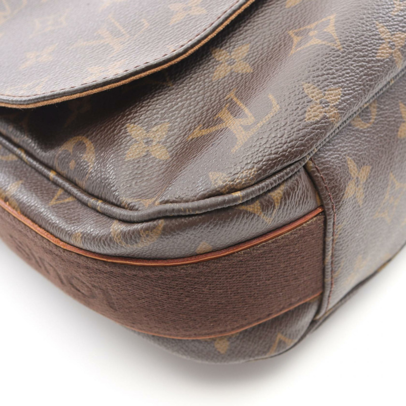 LOUIS VUITTON Messenger Bobble MM Monogram 單肩包 M97038 PVC 塗層帆布 棕色 二手 女士-6