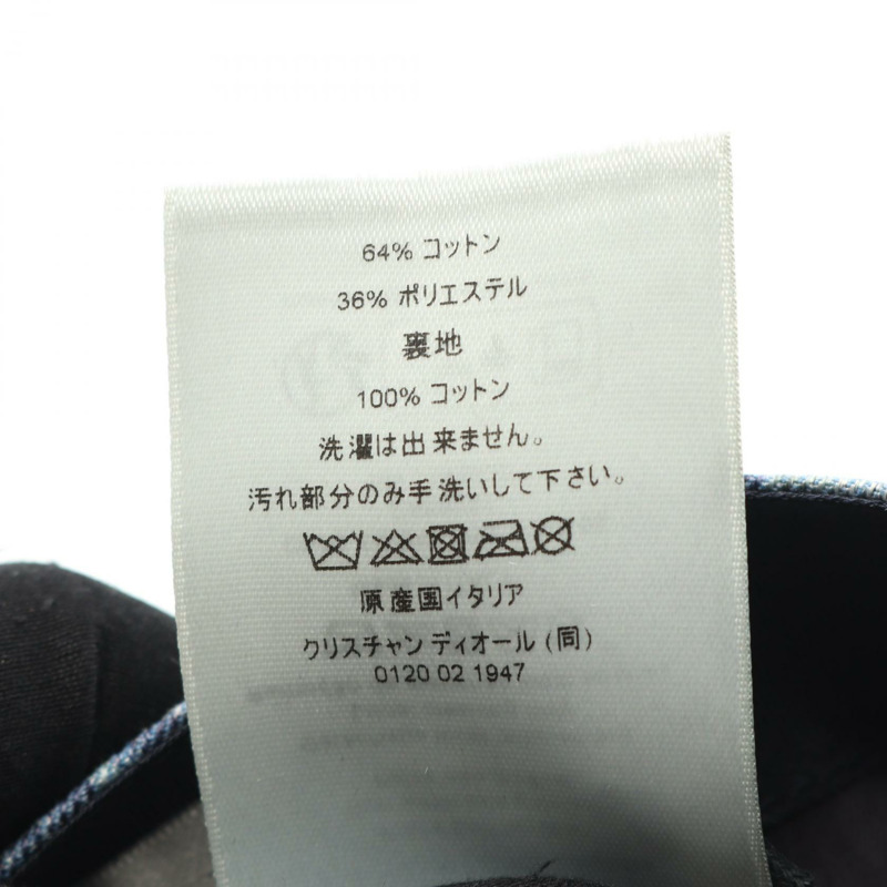 Dior Christian Dior Oblique 棉質斜紋布帽子 593C913A3016C585M 帆布藍色全新男式-4