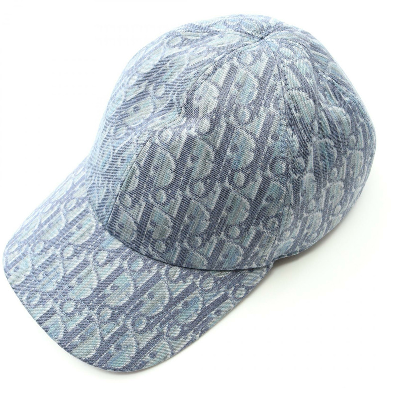 Dior Christian Dior Oblique 棉質斜紋布帽子 593C913A3016C585L 帆布藍色全新男款-5