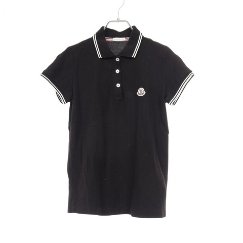 MONCLER 條紋 Polo 衫 8386000 棉質 黑色 XS 碼 二手 女款