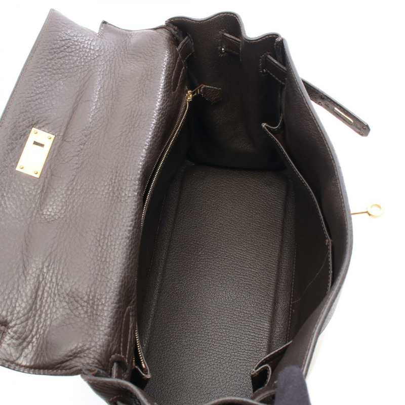HERMES Kelly 32 單肩包 K 內縫 Toile H Togo Ecru 二手 GHW-2