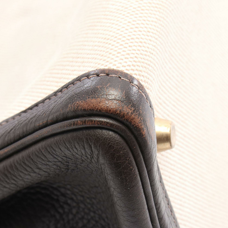 HERMES Kelly 32 單肩包 K 內縫 Toile H Togo Ecru 二手 GHW-7