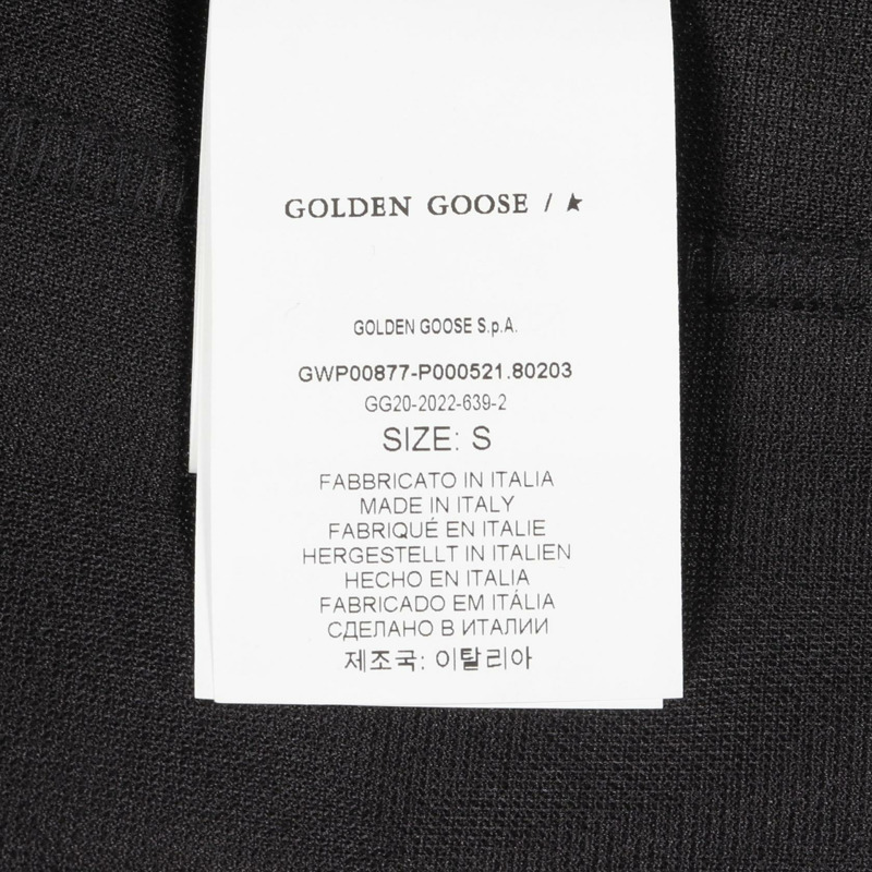 GOLDEN GOOSE 星形膠帶運動褲 聚酯纖維 黑白 尺寸 S 二手男款-4
