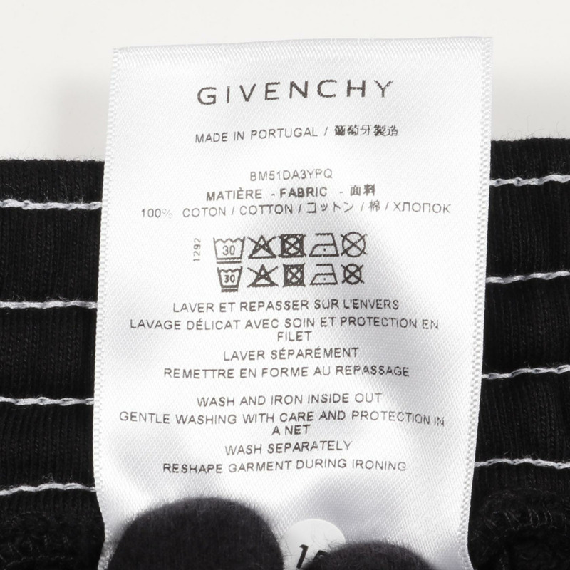 GIVENCHY 4G 標誌長褲 BM51DA3YPQ004M 棉黑色 M 碼 全新男式-3