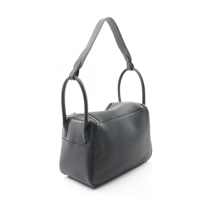 HERMES Lindy 26 單肩包 K Taurillon Clemence 黑色 女款 GHW-1