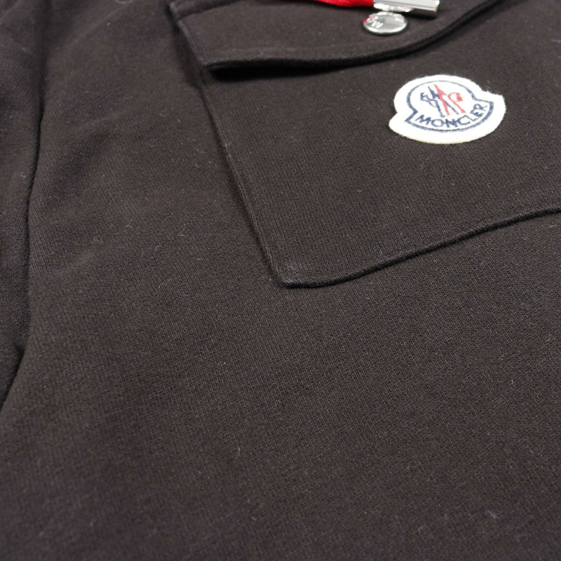 MONCLER 抽繩腰運動褲 棉質 黑色 #XS 二手男款-7