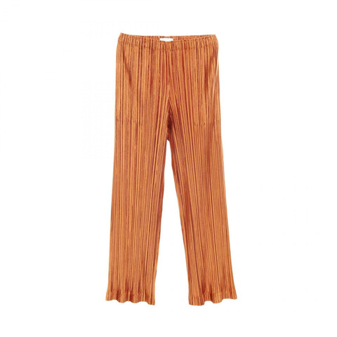 PLEATS PLEASE 褶皺褲 PP51-JF122 聚酯纖維 棕色 #3 二手 女款