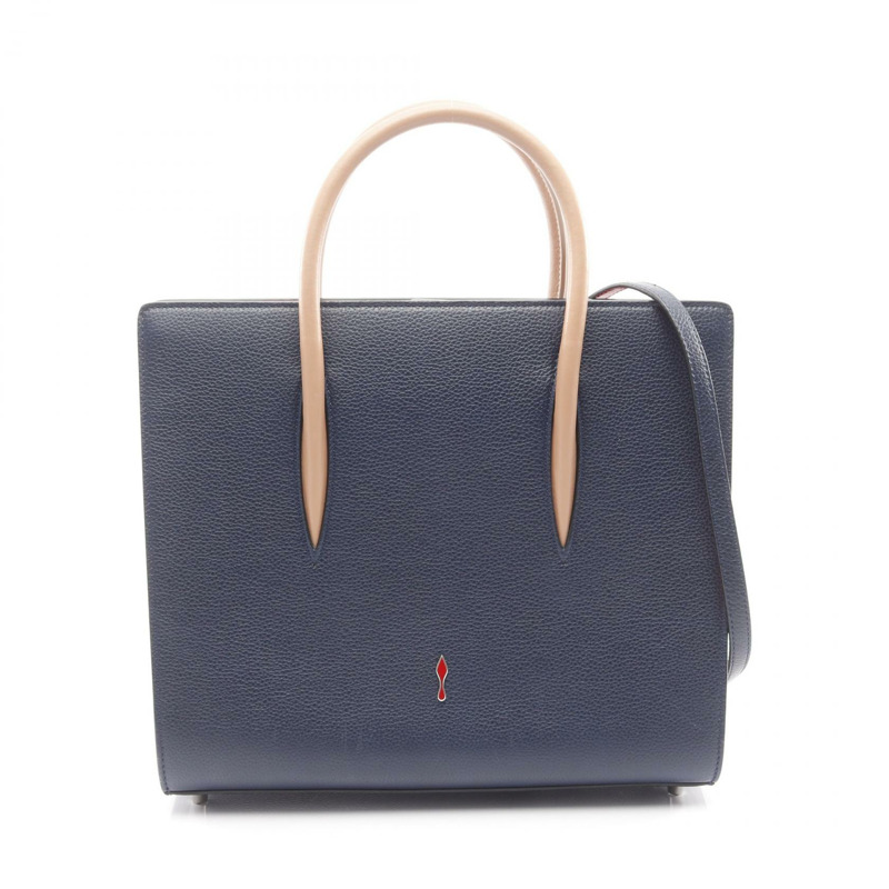 Christian Louboutin PALOMA 手提包 斜背包 包釘 漆皮 海軍藍-0