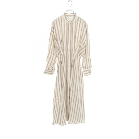 MAX MARA 條紋襯衫裙 2411221082 布料 米棕色 #36 二手女裝