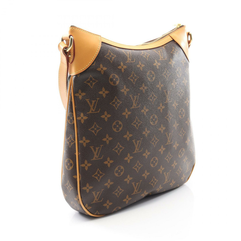 LOUIS VUITTON Odeon MM 單肩斜背包 M56389 Monogram 皮革棕色二手-1