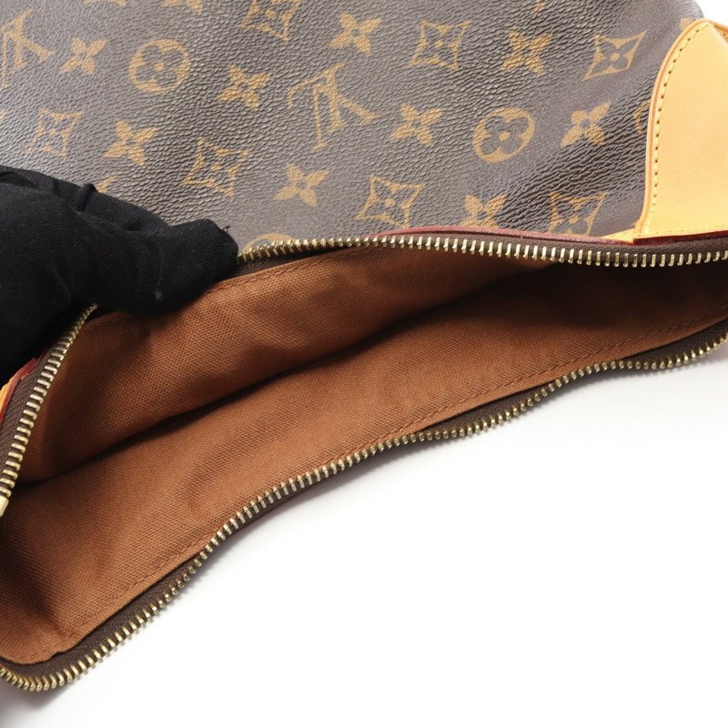 LOUIS VUITTON Odeon MM 單肩斜背包 M56389 Monogram 皮革棕色二手-5