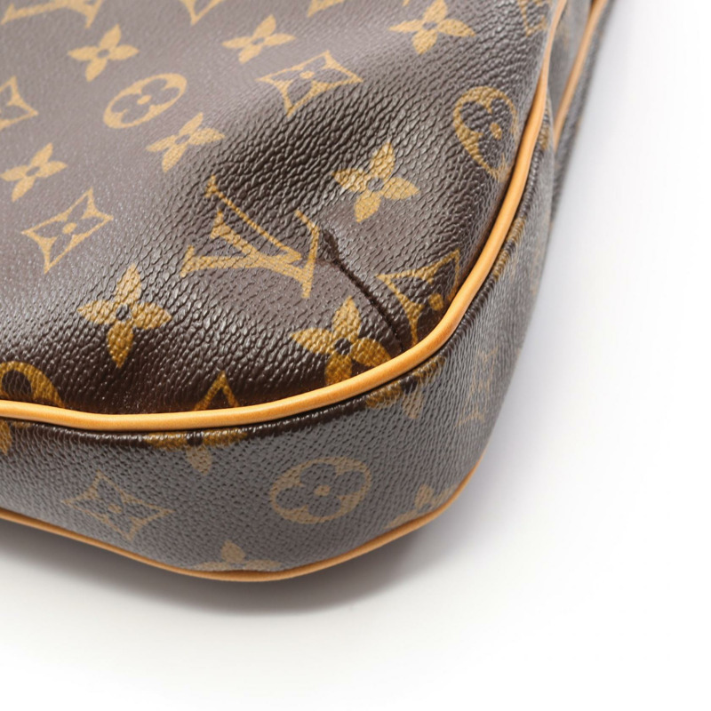 LOUIS VUITTON Odeon MM 單肩斜背包 M56389 Monogram 皮革棕色二手-7