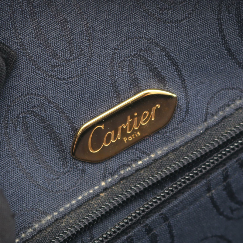 CARTIER Safia 單肩斜背包 皮革 海軍藍 二手 女士-3