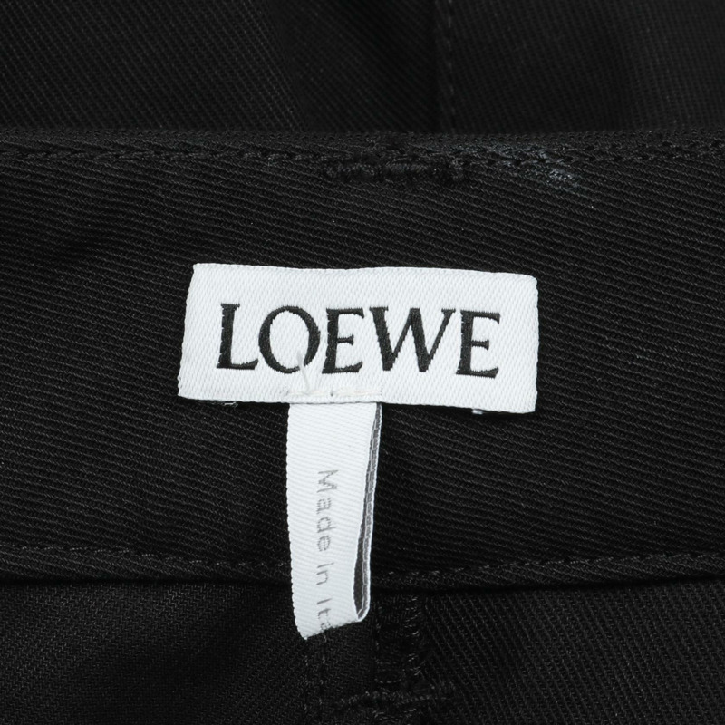 LOEWE A 字型牛仔短裙棉質黑色 34 號二手女款-2