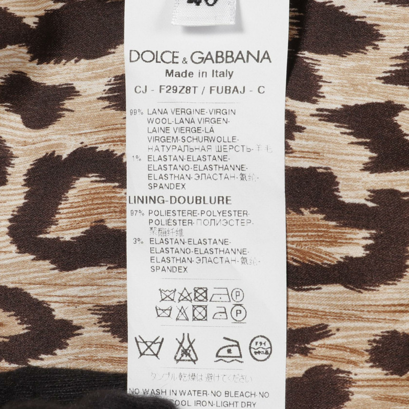DOLCE & GABBANA 訂製西裝外套 羊毛 黑色 40 號 二手 女款-4