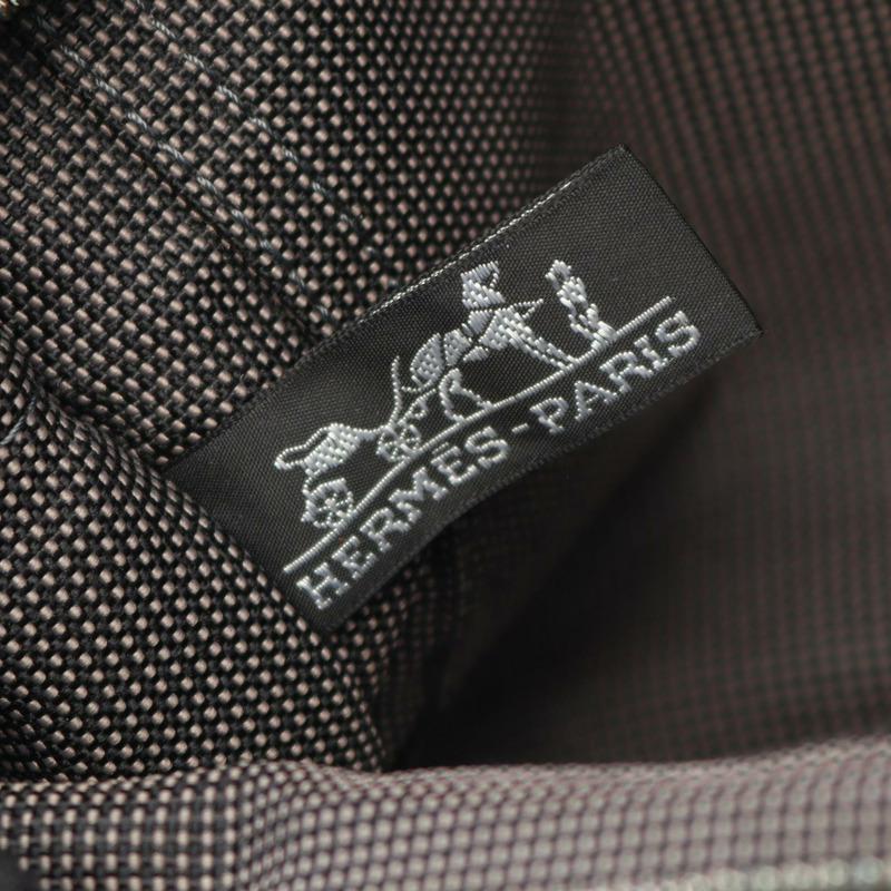 HERMES Herline PM 手提包 帆布 尼龍帆布 灰色 二手 女款 SHW-3