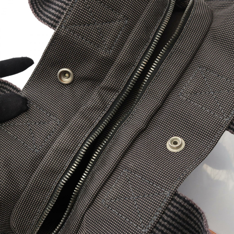 HERMES Herline PM 手提包 帆布 尼龍帆布 灰色 二手 女款 SHW-4