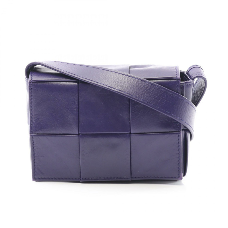 BOTTEGA VENETA CANDY Cassette 迷你斜背包 666688 皮革 紫色-0