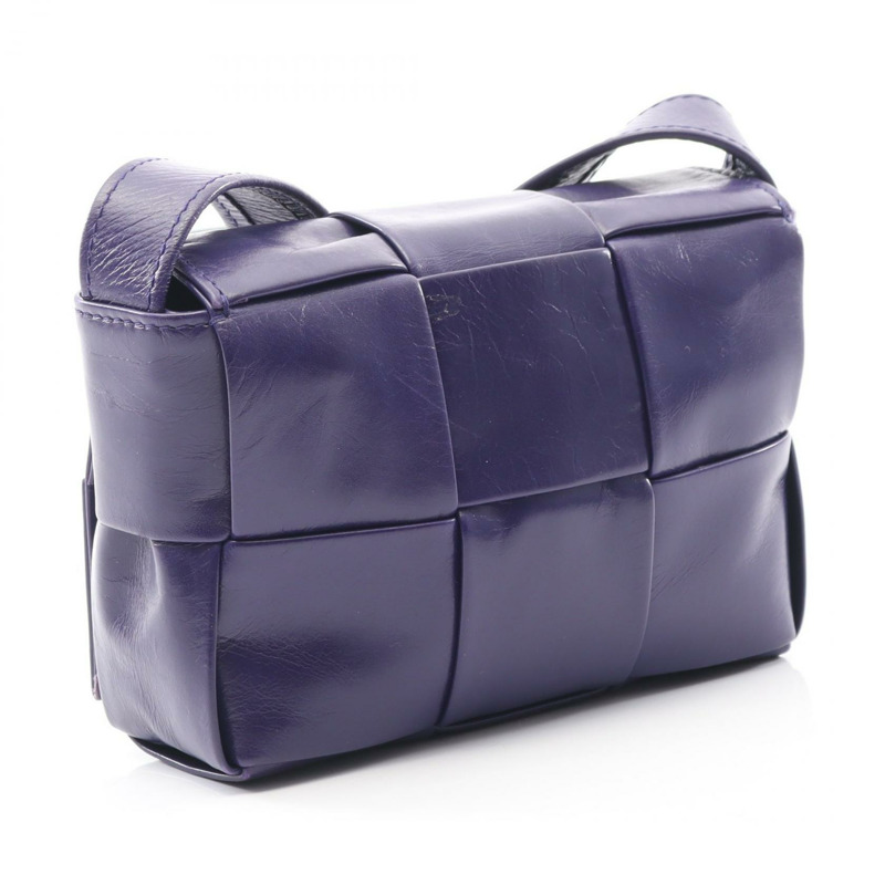 BOTTEGA VENETA CANDY Cassette 迷你斜背包 666688 皮革 紫色-1